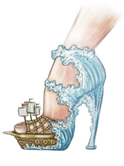 Load image into Gallery viewer, Swann Elizabeth Pirata (460PW) - Sandalo da Donna in Camoscio Blu Royal con Borchie Oro e Swarovski Neri Incastonati elastici Oro tacco a spillo laminato oro