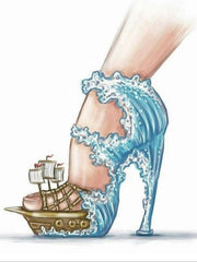 Carica immagine nella Galleria, Swann Elizabeth Pirata (460PW) - Sandalo da Donna in Camoscio Nero con Borchie Oro e Swarovski Neri Incastonati elastici Oro e tacco a stiletto squadrato laminato Oro