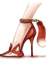 Carica immagine nella Galleria, RED FOX (460PW) - Sandalo da Donna in Camoscio Rosso Elastici Oro con Tessuto Rosso inserti disegnati in Glitter Oro e tacco a spillo laminato Oro