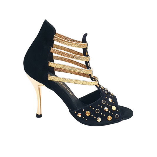 Sandalo da Donna in Camoscio Nero Swann Elizabeth Pirata Wish Dance, vista laterale (2)