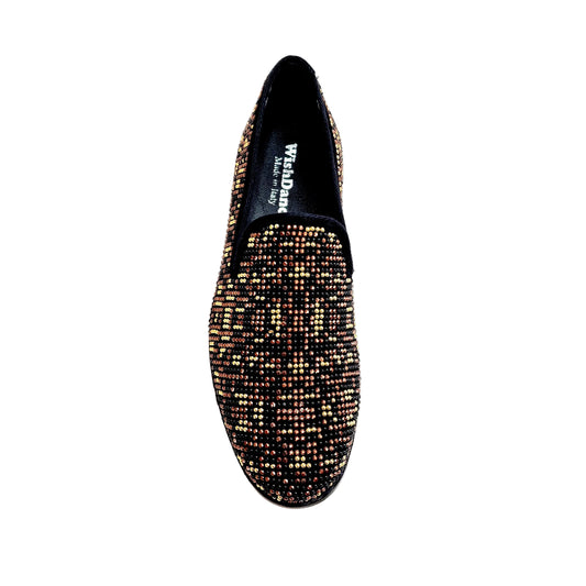 Mocassino da Uomo in Camoscio nero CURTIS Leopard Brown Wish Dance, vista laterale
