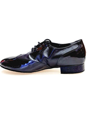 Carica immagine nella Galleria, COTISO (108N) - Scarpa da Uomo Stringata a Coda di Rondine Mod. Oxford in Vernice Nera e Pelle Nera