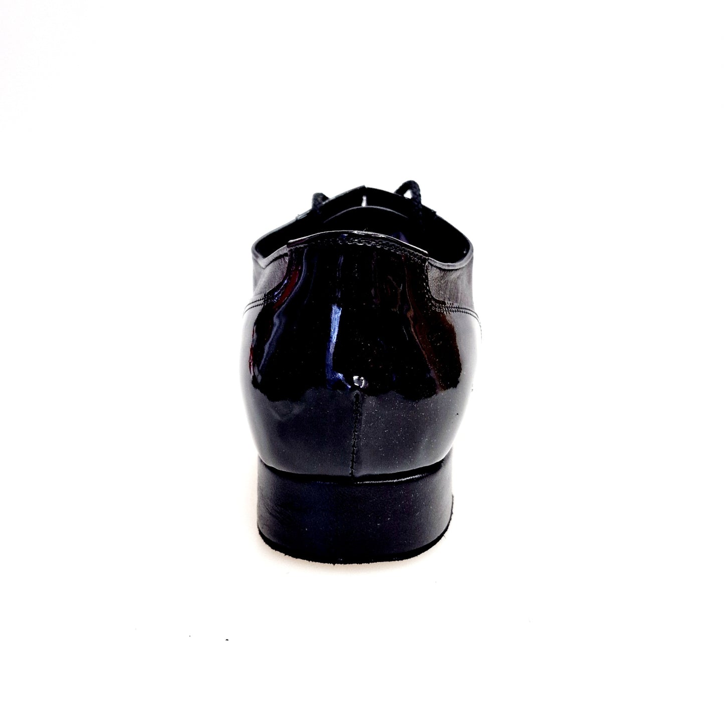 Scarpa da uomo Wish Dance Shop COTISO 108N, Oxford in vernice e pelle nera, con dettagli a coda di rondine.