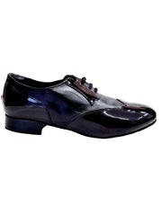 Carica immagine nella Galleria, COTISO (108N) - Scarpa da Uomo Stringata a Coda di Rondine Mod. Oxford in Vernice Nera e Pelle Nera