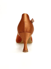 Load image into Gallery viewer, DANY Rame F.3407 (R.L. by WISH DANCE ) - Camoscio Rame Tallone in Raso Rame Tacco a Rocchetto Rotondo