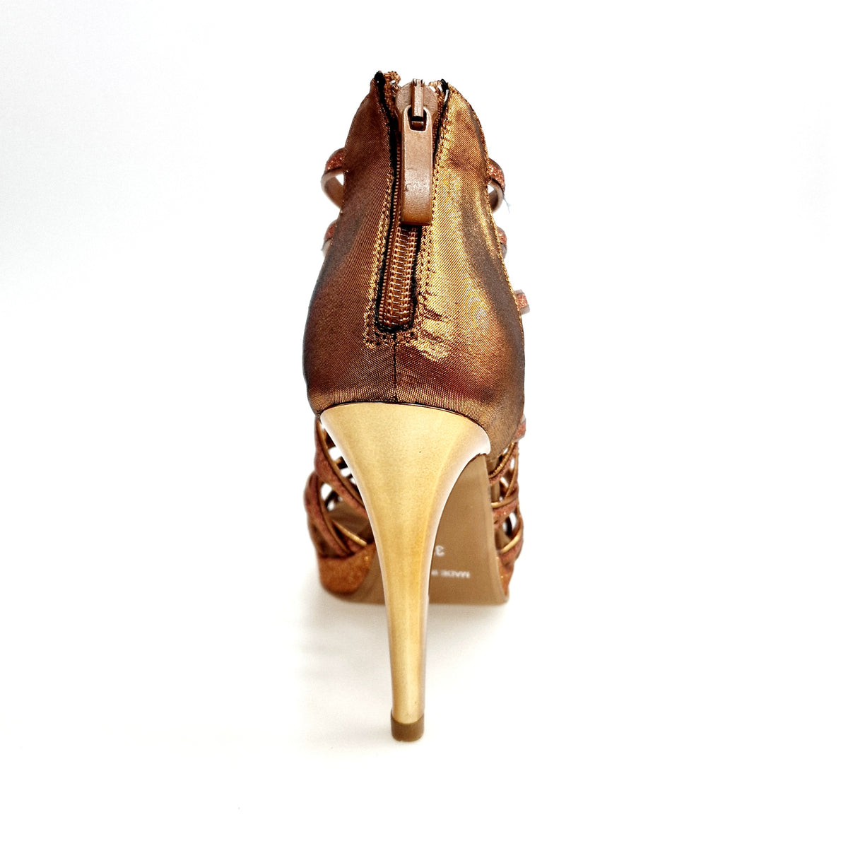 Scarpa da Donna in Glitter Bronzo Tallone in Lurex Bronzo Intrigo Wish Dance, vista posteriore