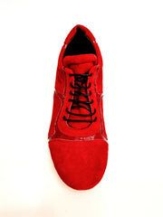 Carica immagine nella Galleria, Antony 115 Sneaker - Scarpa Stringata da Uomo in Camoscio Rosso inserti in Vernice Rossa Outlet
