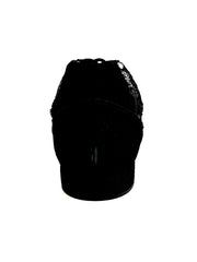 Load image into Gallery viewer, Scarpa da uomo Movida by WISH DANCE, sneaker in camoscio nero con dettagli di paillettes argento e nero.