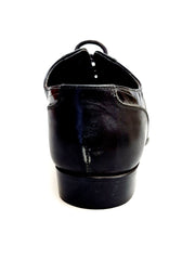 Load image into Gallery viewer, Scarpa da uomo BRAD Movida by WISH DANCE in pelle nera e vernice nera con tacco in legno, stile elegante e moderno
