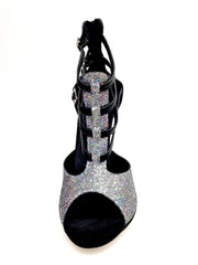 Carica immagine nella Galleria, (779F) - Scarpa da Donna in Multicolor Boreale Silver con Tallone in Pelle Nera