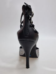 Carica immagine nella Galleria, (779F) - Scarpa da Donna in Multicolor Boreale Silver con Tallone in Pelle Nera