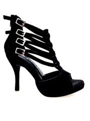 Load image into Gallery viewer, (779F) - Woman's Shoe in Black Suede with Plateau