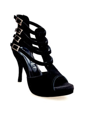 Load image into Gallery viewer, (779F) - Woman's Shoe in Black Suede with Plateau