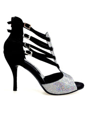 Carica immagine nella Galleria, Malon (779F) - Scarpa da Donna in Multicolor Boreale Silver con Tallone in Camoscio Nero