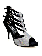 Carica immagine nella Galleria, Malon (779F) - Scarpa da Donna in Multicolor Boreale Silver con Tallone in Camoscio Nero