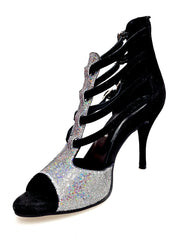 Carica immagine nella Galleria, Malon (779F) - Scarpa da Donna in Multicolor Boreale Silver con Tallone in Camoscio Nero