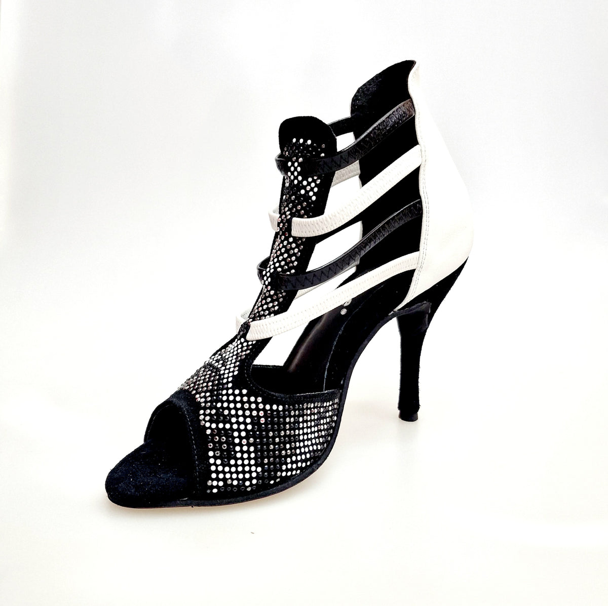 Sandalo da Donna in Camoscio Nero Livrea Vipera Viper Black/White Wish Dance, vista dall'alto