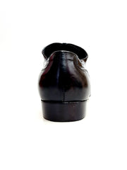 Carica immagine nella Galleria, Scarpa da uomo Milo by Wish Dance in morbida pelle nera e vernice nera, punta squadrata, elegante e versatile.