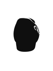Carica immagine nella Galleria, Mocassino Stefan Black (MS20) KIMA in camoscio nero con profilo bianco e ricamo Kima bianco, forma lunga, su sfondo neutro