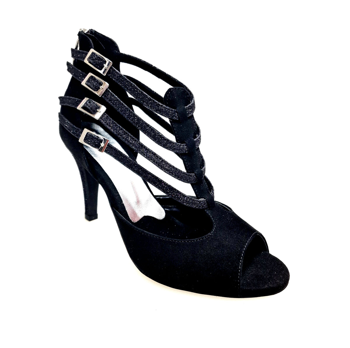 Scarpa da Donna in Camoscio Nero Lussuria Wish Dance, vista tre quarti