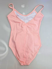 Carica immagine nella Galleria, DESIRE RD/NA - Body Danza Classica da Bambina in Cotone Bielastico Modellante Bretellina sottile Traspirante con Pettorina interna antisudore