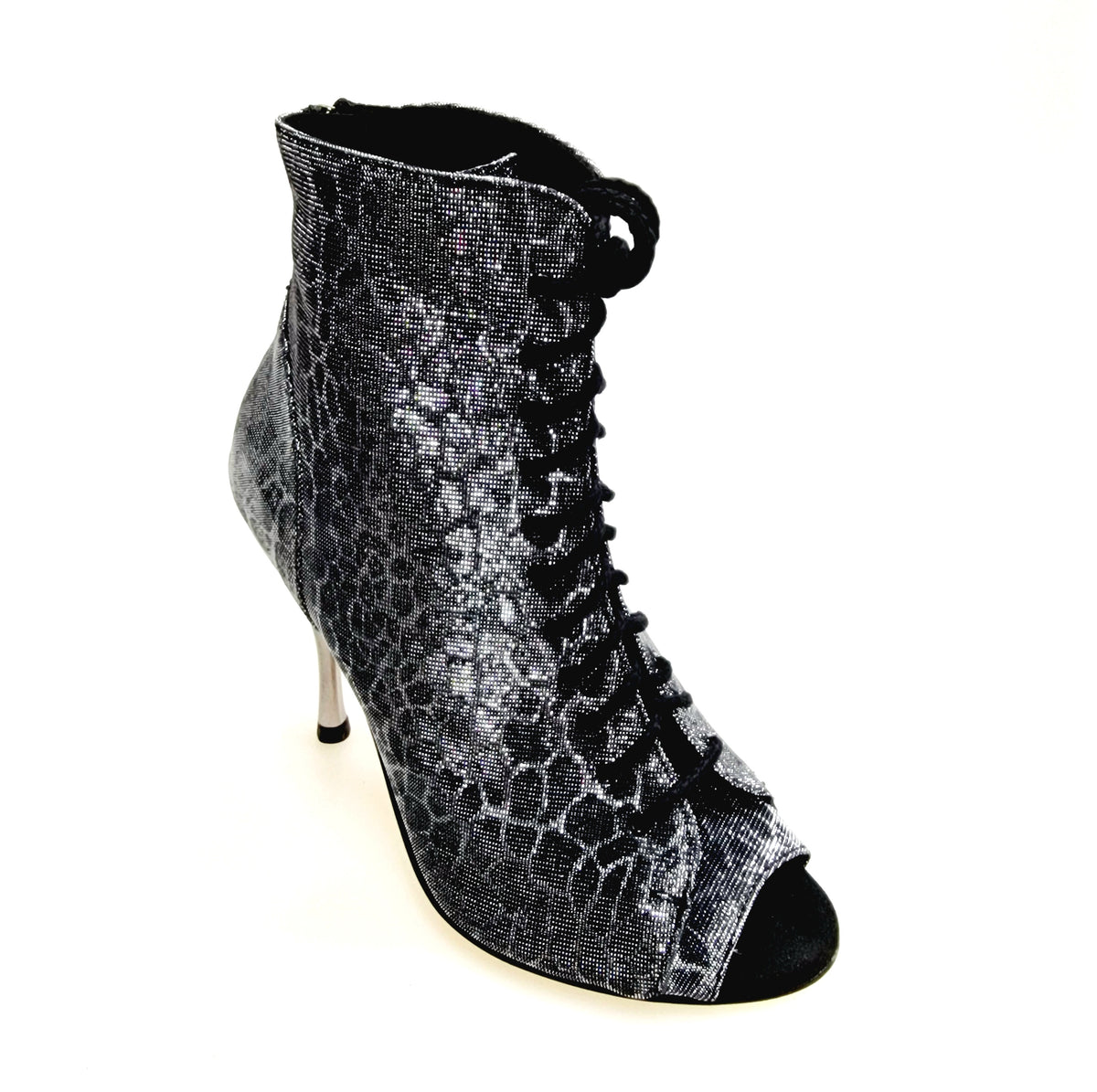 Mezzo Stivaletto ALEXIS Silver Black Wish Dance, grigio, vista posteriore