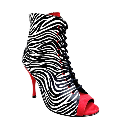 Mezzo Stivaletto ALEXIS Zebra Wish Dance, rosso, vista laterale