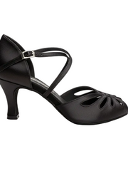 Carica immagine nella Galleria, DADA DIAMOND QC (L55) - SCARPA DA BALLO DA DONNA IN RASO SETA BRONZO TAN CON SWAROVSKI BOREALI CINTURINO INCROCIATO SUL COLLOPIEDE TACCO A ROCCHETTO