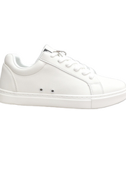 Load image into Gallery viewer, Suprema White Black Vortex (FCE) - Sneaker Ecopelle Totale Bianca materiale Vegan confort Light Flex Suola in Gommina e Resina Tecnica Cerchi Neri Pivot