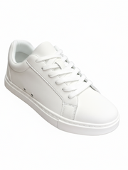 Carica immagine nella Galleria, Suprema White Black Vortex (FCE) - Sneaker Ecopelle Totale Bianca materiale Vegan confort Light Flex Suola in Gommina e Resina Tecnica Cerchi Neri Pivot