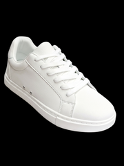 Carica immagine nella Galleria, Suprema White Black Vortex (FCE) - Sneaker Ecopelle Totale Bianca materiale Vegan confort Light Flex Suola in Gommina e Resina Tecnica Cerchi Neri Pivot