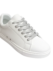 Load image into Gallery viewer, Suprema White Black Vortex (FCE) - Sneaker Ecopelle Totale Bianca materiale Vegan confort Light Flex Suola in Gommina e Resina Tecnica Cerchi Neri Pivot