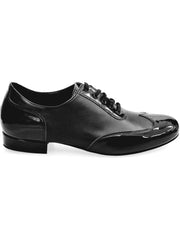 Load image into Gallery viewer, ARTHUR (870 LD Fo/Nu) - Scarpa da uomo Stringata a Coda di Rondine mod. Oxford in Vernice Nera e Pelle Nera