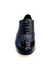 Load image into Gallery viewer, ARTHUR (870 LD Fo/Nu) - Scarpa da uomo Stringata a Coda di Rondine mod. Oxford in Vernice Nera e Pelle Nera