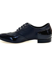 Load image into Gallery viewer, ARTHUR (870 LD Fo/Nu) - Scarpa da uomo Stringata a Coda di Rondine mod. Oxford in Vernice Nera e Pelle Nera