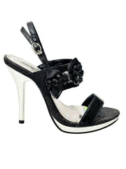 Load image into Gallery viewer, DEMY Plt (Black F99) - Sandalo con Plateau tacco a Spillo Largo