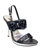 Load image into Gallery viewer, DEMY Plt (Black F99) - Sandalo con Plateau tacco a Spillo Largo