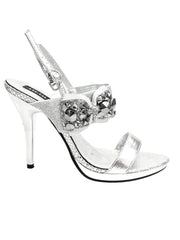 Load image into Gallery viewer, DEMY Plt (Silver F99) - Sandalo con Plateau tacco a Spillo Largo