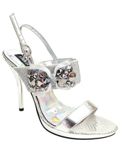 Load image into Gallery viewer, DEMY Plt (Silver F99) - Sandalo con Plateau tacco a Spillo Largo