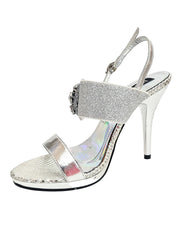 Load image into Gallery viewer, DEMY Plt (Silver F99) - Sandalo con Plateau tacco a Spillo Largo