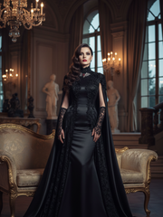 Load image into Gallery viewer, RUBY (R.L. R119 By WISH DANCE ) - Sandalo da Donna in Camoscio Nero con Riga di Swarovski sul Tallone con Tacco a Rocchettino Sottile Smaltato Nero