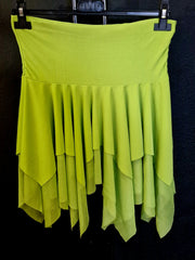 Carica immagine nella Galleria, DANILA - Gonna a Punte Tagliata a Mano libera doppio Tessuto Microfibra Bielastica e Tulle Bielastico Tono su Tono