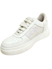 Load image into Gallery viewer, MIKI Cielo Perla (SK2) - Sneaker in Pelle Bianca Fori Traspiranti inserti Kristall Celeste Perla Boreale Foderata in tessuto antisudore traspirante sottopiede confort plus con Suola in Lattice Bianca