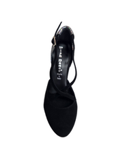 Load image into Gallery viewer, CUCCARINI ELITE (178PT) - Scarpa da Donna Semichiusa in vero Camoscio Nero e Tessuto Boreale Silver