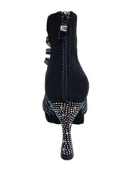 Carica immagine nella Galleria, KARINA Dreams (LP7/R1006) - Sandalo a Tronchetto con Plateau Da Donna in Morbido Simil Camoscio Con Strass Boreali con Plateau Flex e Tacco a Rocchetto