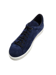 Carica immagine nella Galleria, NIKOLAS (SK5) - SNEAKER IN VERO CAMOSCIO PELLE SCAMOSCIATA BLU NOTTE SUOLA MICROFIBRA LATTICE BIANCO INTERNI TRASPIRANTI
