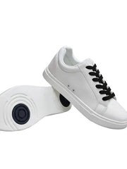 Load image into Gallery viewer, Suprema White Black Vortex (FCE) - Sneaker Ecopelle Totale Bianca materiale Vegan confort Light Flex Suola in Gommina e Resina Tecnica Cerchi Neri Pivot