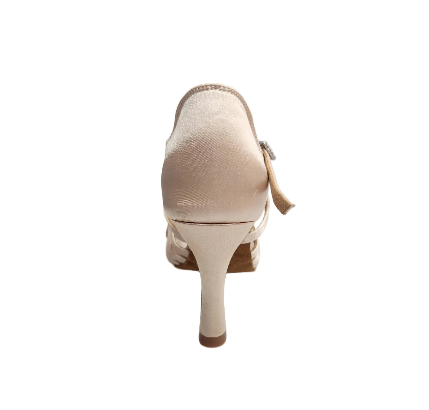 Onda QC Dreams SS Champagne CE (BI-Flex) - Scarpa Da Donna in Raso Gold Flash Champagne con Cinturino incrociato sul collopiede e Fondo Extraflex Competition Tacco a Rocchetto