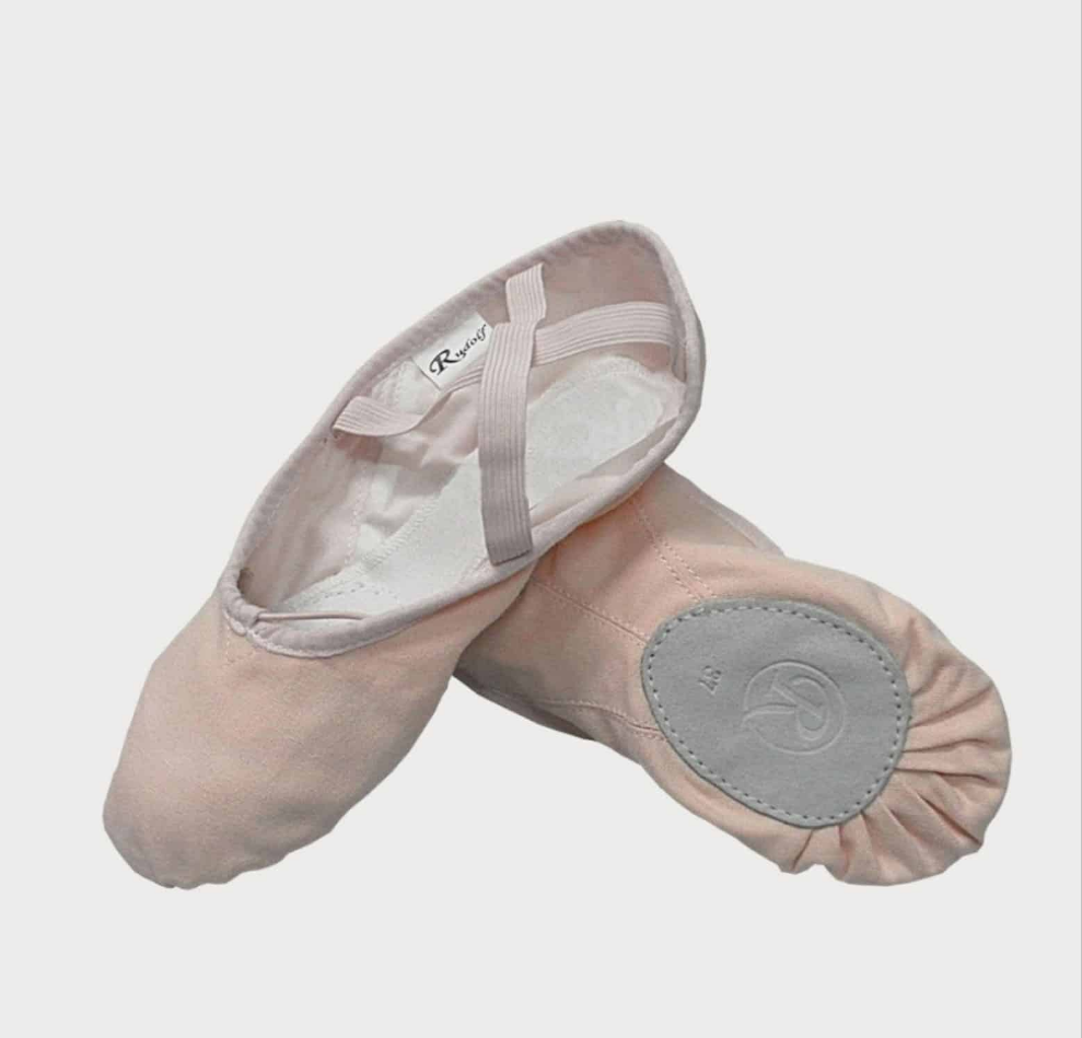 Scarpe MILLY T200 Wish Dance Shop con mezza punta in stoffa juta traspirante, suola a goccia e elastici cuciti.