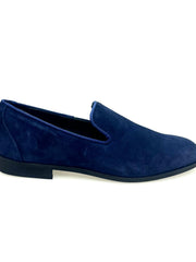 Carica immagine nella Galleria, Joy Night Blu (800PJ) - Mocassino da Uomo in Camoscio Blu Notte Foderato in Vera Pelle Italiana sottopiede ortopedico confort